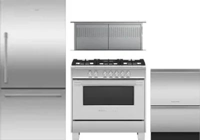 4 Piece Package Includes Refrigerator, Range, Hood And Dishwasher